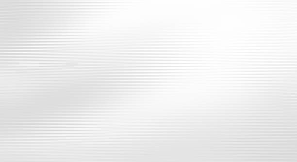 White Background Striped Texture Abstract Wave Pattern Ombre Light Gray Silver Corrugated Luxury Technology Modern Backdrop Flowing Shape Copy Space