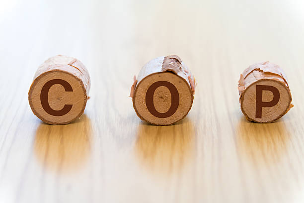 istock The word COP written on a log 2213626181