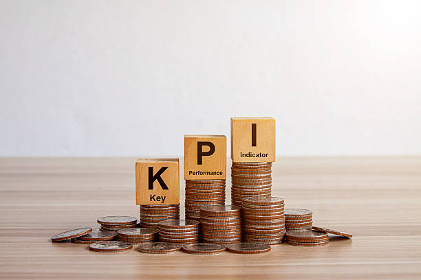istock KPI concept. Wooden blocks with KPI icons,copy space. Key Performance   Indicator using business intelligence metrics connected to database. Business, finance, operations, sales, marketing performance 2213632453