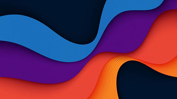 istock Colorful abstract background with layered paper cut style and fine line textures 2213635273