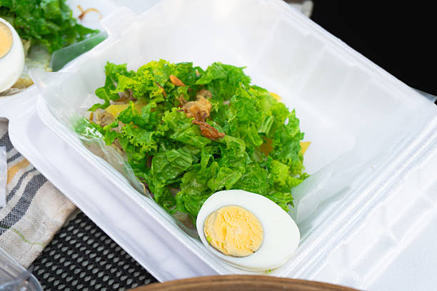 Chicken Salad With Chicken Meat, Boiled Eggs And Fresh Vegetables. Food Menu. Top View.