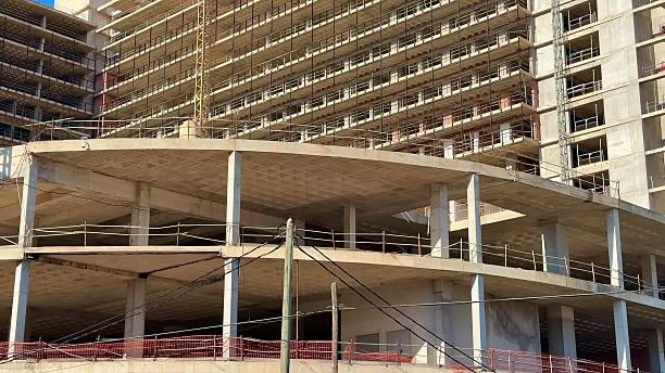 istock Current Construction Progress of a Modern Building Development Project in the Urban Area 2213639186