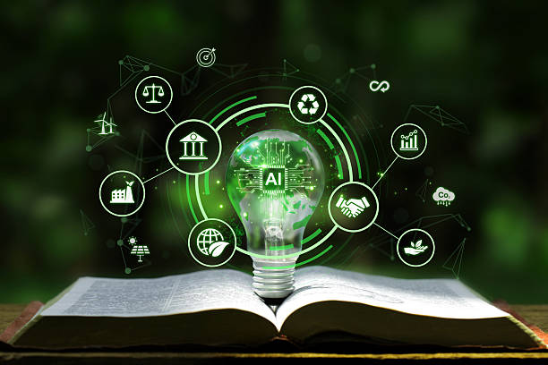 istock The Concept of AI, Artificial Intelligence and Green Technology for Sustainability Development, AI Energy Technologies, Ecology with Artificial Intelligence, Energy Revolution, Innovative Technology. 2213642411
