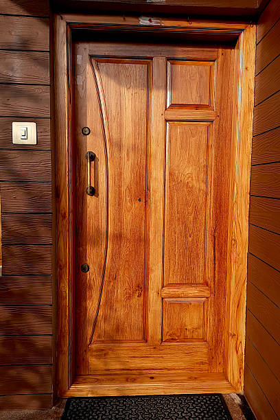 istock Closed Wooden Main Door 2213649006