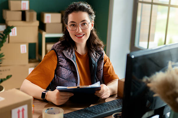istock Woman working in a warehouse 2213649136