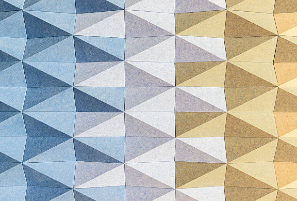 Pattern blue gray and yellow color triangle wallpaper