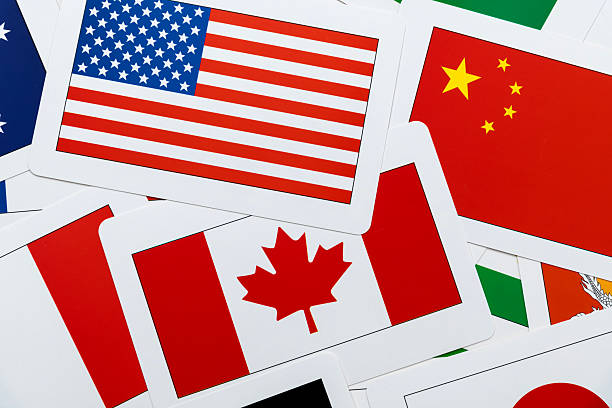 istock Heap of different national flags 2213673763