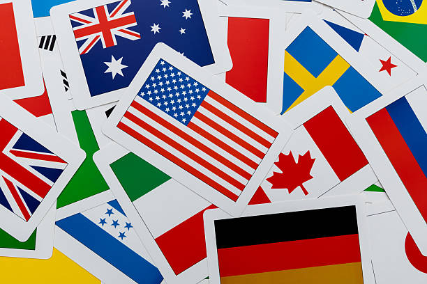 istock Heap of different national flags 2213673774