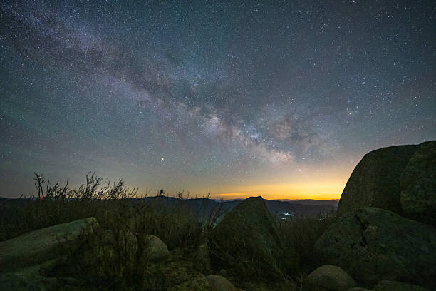istock Starry night with the Milky Way Galaxy 2213676017