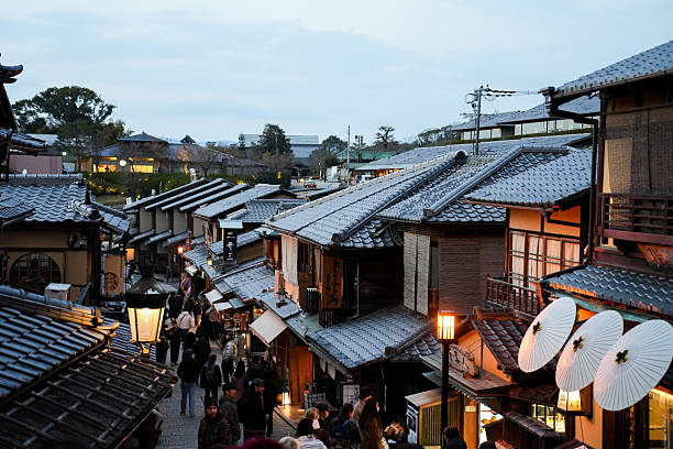istock Japanese house style road 2213680950