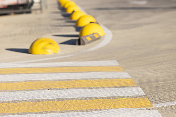 Pedestrian crossing near supermarket