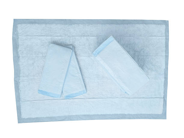 istock Medical diapers for children, unfolded and folded. White background, isolate. 2213687188
