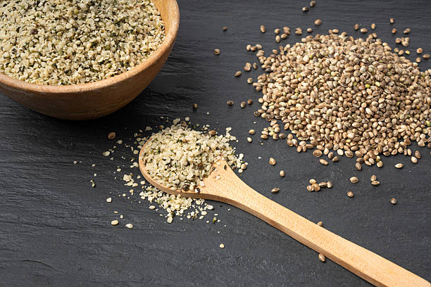 istock Shelled hemp seeds pile, peeled cannabis grains, marijuana kernels without peel 2213689620