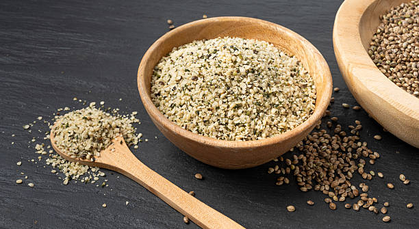 istock Shelled hemp seeds pile, peeled cannabis grains, marijuana kernels without peel 2213689929