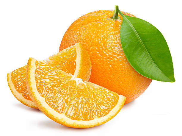 istock Fresh organic orange with leaves isolated on white background 2213691710