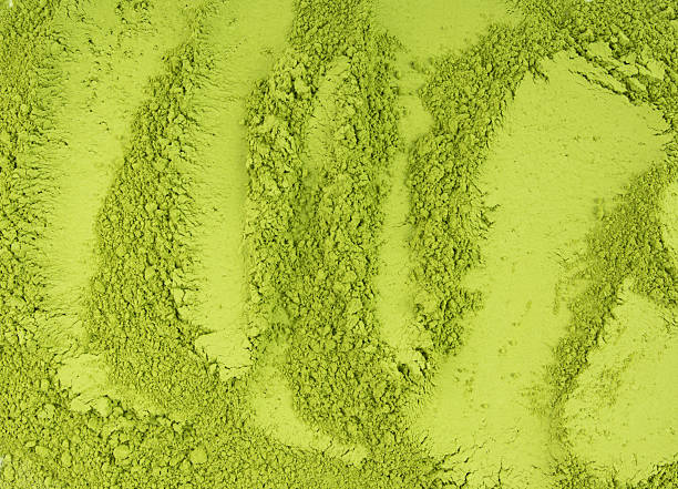 istock Matcha powder texture background, green tea dust pattern, flour banner, powdered chlorella 2213691931