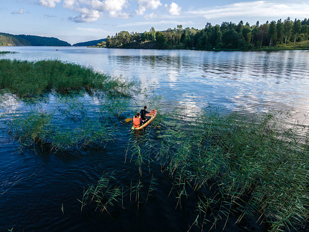 istock Two kids paddleboarding in lake 2213696872