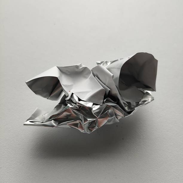 Crumpled wrapping paper that retains the smell of chocolate