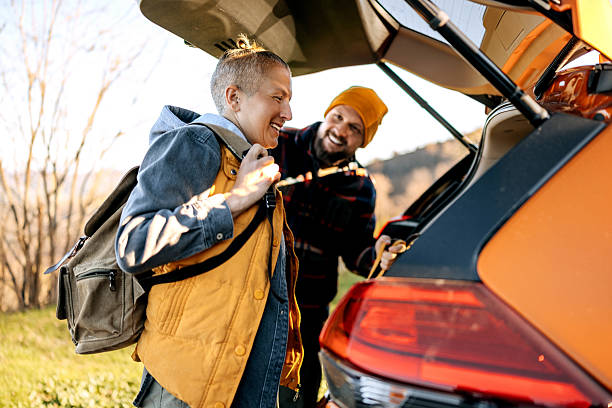 istock Unpacking hiking equipment 2213701498