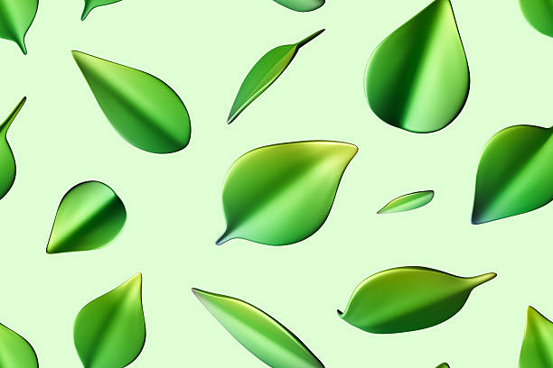 This design showcases a seamless pattern of various green leaves scattered across a soft light green background, ideal for textiles or wallpaper. Perfect for nature-themed projects