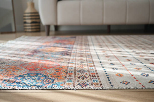 istock A Stylish and Multicolored Area Rug Enhancing a Modern Living Room Setting 2213721533