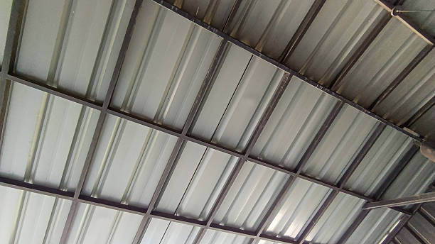 istock Close-up view of a metal roofing structure. 2213724221