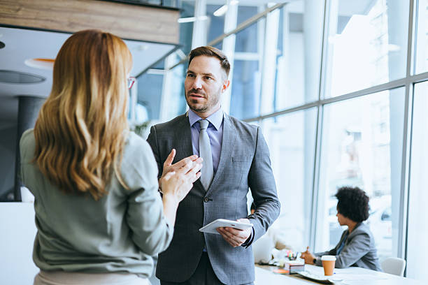 istock Business discussion in a modern office 2213725055