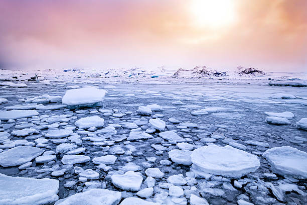 Famous jokulsarlon bay on Iceland