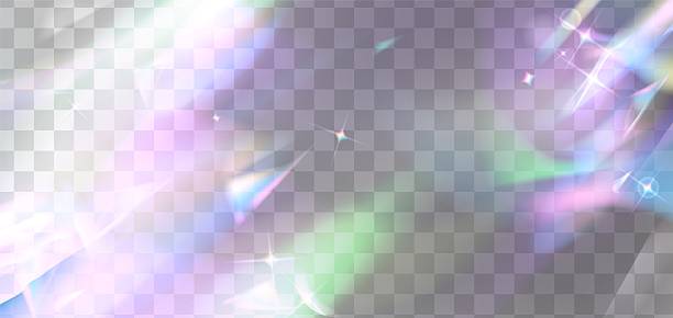 ilustrații de stoc cu efect de prismă curcubeu - aurora polaris