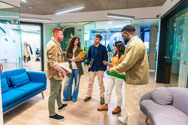 istock Startup team discussing business strategy in modern office 2213730020