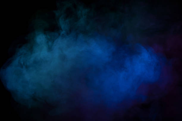 istock Blue and purple steam on a black background. 2213731593