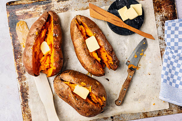 istock Baked sweet potatoes 2213735648
