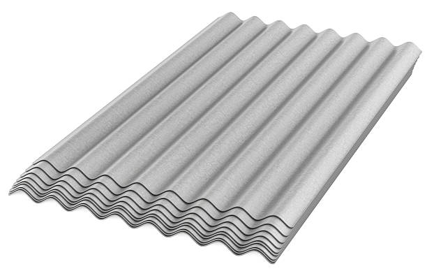 istock Stack of Fiber Cement Roof Sheets. 3D rendering 2213737765