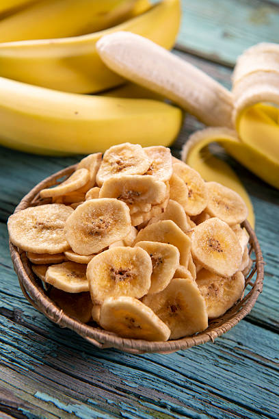 istock Dried banana slices close up 2213742207