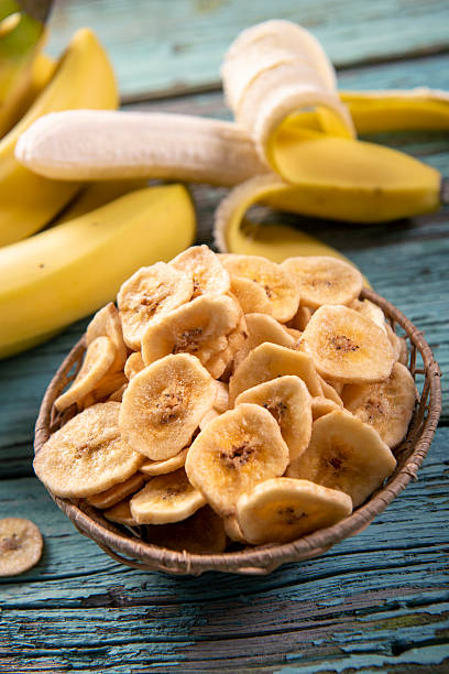 istock Dried banana slices close up 2213742208