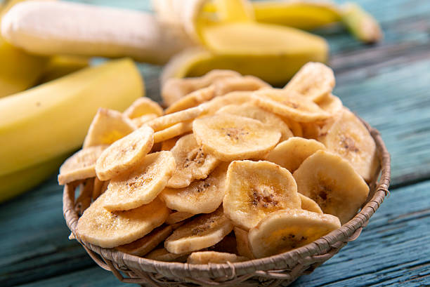 istock Dried banana slices close up 2213742480