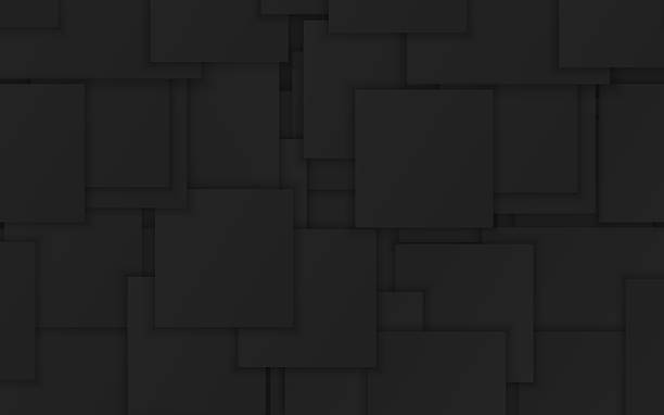istock Black layered geometric shapes minimalist background monochrome shape square 2213748694