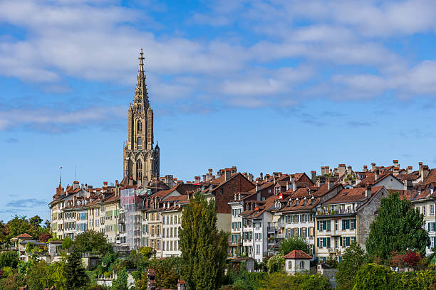 Bern Old City Skyline In Switzerland