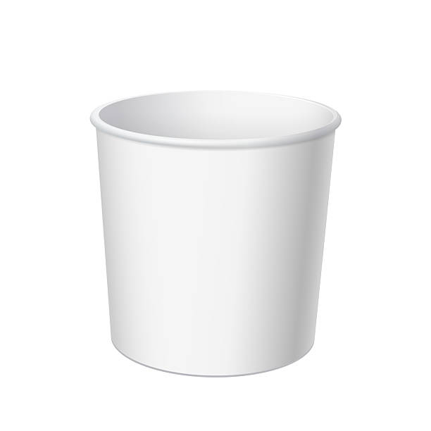 istock Realistic White Disposable Paper bucket for fast food. 2213757668