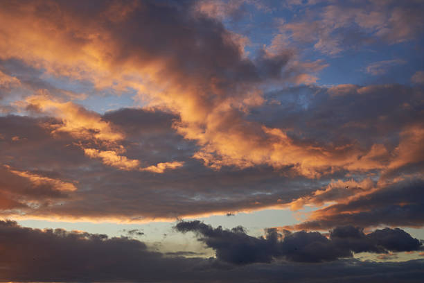 sequence photos of seascape and clouds with rain formation