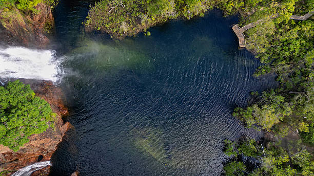 istock A waterfall and it´s pond in a remote area in NT Australia, seen from above 2213771795