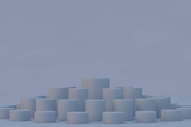 istock 3D background Abstract composition in minimal design. Platforms mockup product display presentation. Stage showcase 2213771797