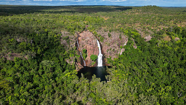 istock A waterfall and it´s pond in a remote area in NT Australia, seen from above 2213772711