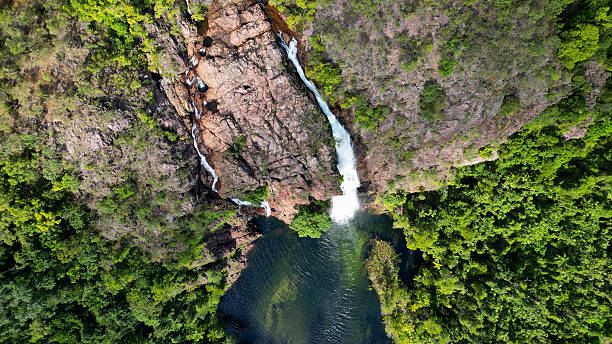 istock A waterfall and it´s pond in a remote area in NT Australia, seen from above 2213773276