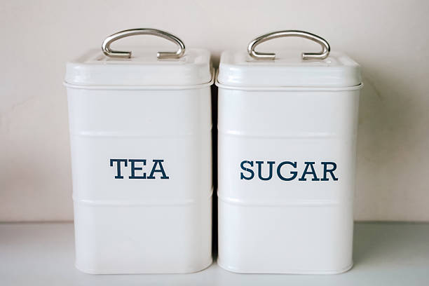 istock Storage containers for tea and sugar placed on a kitchen counter 2213773729