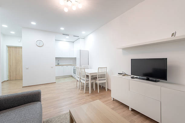 istock Modern Home Apartment Interior with Kitchen and Living Room 2213775232
