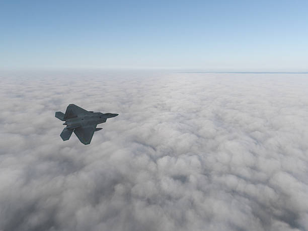 istock F22 Jet Aircraft Flying Above the Clouds. 2213776613