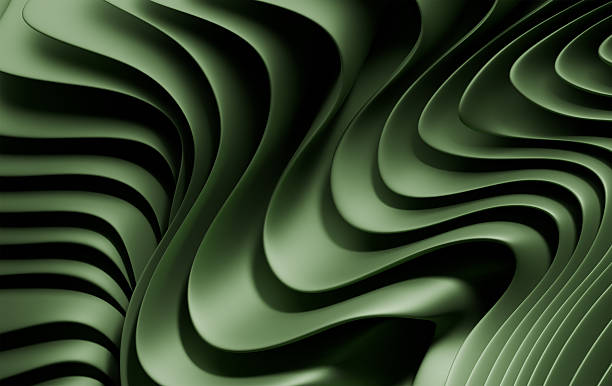 istock Premium Forest Green Abstract Topography with Organic Flowing Lines 2213791268