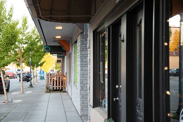 istock Rural main street storefronts in northwest USA 2213794030