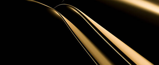 istock Luxurious gold and black abstract background featuring smooth, flowing metallic shapes that create a sense of elegance and depth, ideal for a sophisticated and modern design background 2213799212